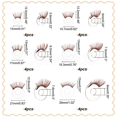 24Pcs 6 Style Acrylic Doll Eyelashes DOLL-PH0001-41B-1