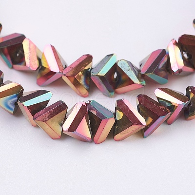 Electroplate Glass Beads Strands EGLA-J145-6mm-FP01-1