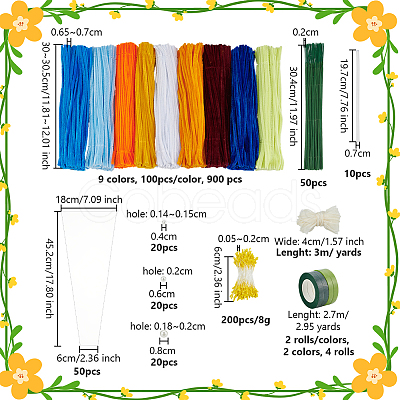 DIY Plush Sticks Set DIY-OC0015-60-1