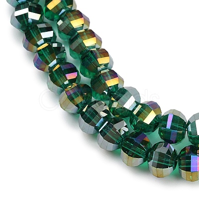 Electroplate Transparent Glass Beads Strands EGLA-B011-08A-AB04-1