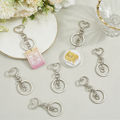 18Pcs Alloy Swivel Keychain Clasps KEYC-SP0001-48B-P-1
