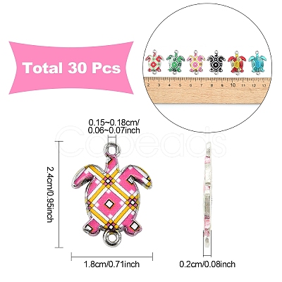 30Pcs Printed Alloy Links/Connectors ENAM-YW0005-38-1