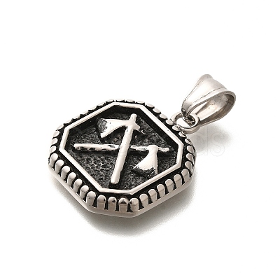 304 Stainless Steel Pendants STAS-Z110-20AS-1