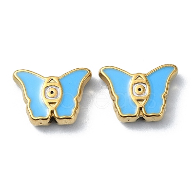Ion Plating(IP) 304 Stainless Steel Enamel Beads STAS-Q318-09B-1