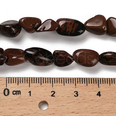 Natural Mahogany Obsidian Beads Strands G-P497-01E-87-1