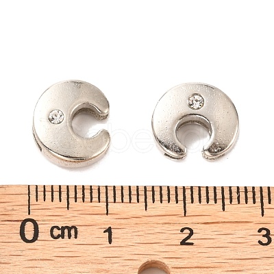 Letter Slider Beads for Watch Band Bracelet Making ALRI-O012-C-NR-1