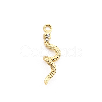 Brass Micro Pave Cubic Zirconia Pendants KK-M321-01D-G-1