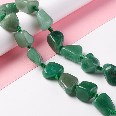 Natural Green Aventurine Beads Strands G-B024-10-1