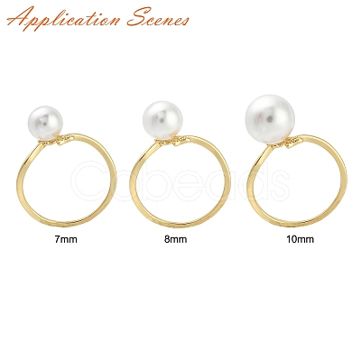 Leaf & Flower Brass Adjustable Ring Settings KK-G527-01C-G-1