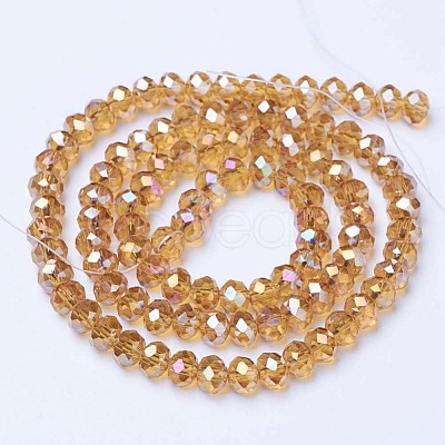Electroplate Glass Beads Strands EGLA-A034-T8mm-B05-1