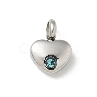 304 Stainless Steel Rhinestone Pendants STAS-R139-01P-01-1