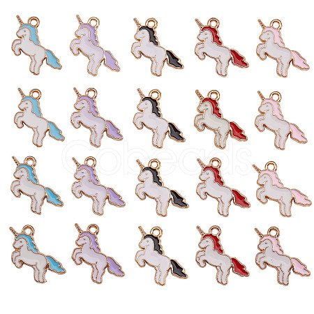 Alloy Enamel Pendants ENAM-CJ0001-41-1
