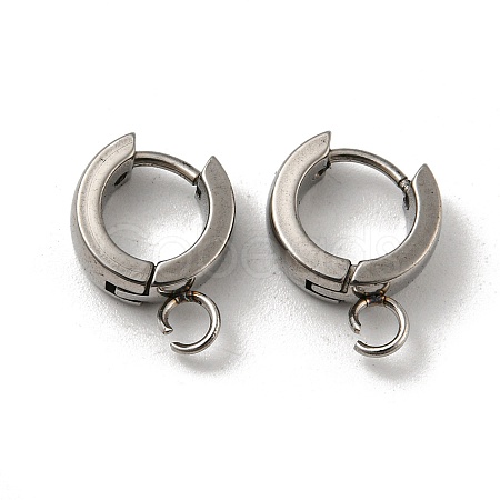 Tarnish Resistant 201 Stainless Steel Huggie Hoop Earrings Findings STAS-A167-01R-P-1