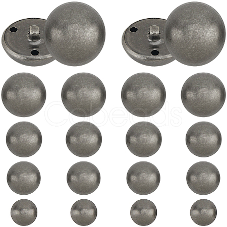 40Pcs 3-Hole Brass Buttons BUTT-CY0001-18B-1