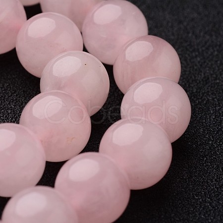 Round Natural Rose Quartz Bead Strands G-J346-05-10mm-1