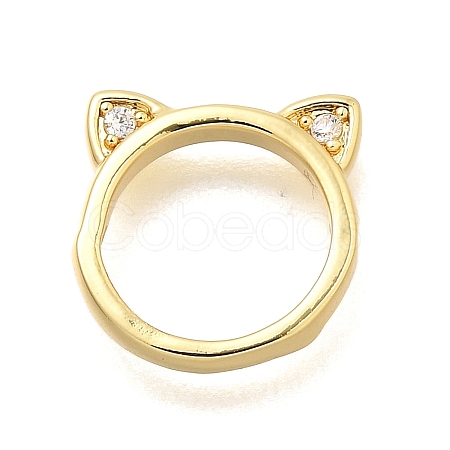 Brass Micro Pave Clear Cubic Zirconia Bead Frame KK-S508-34G-1