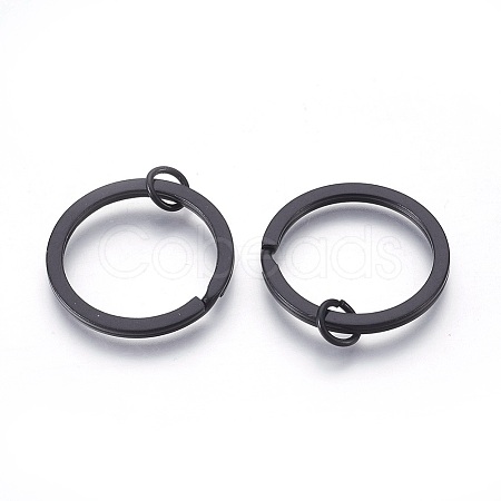 Spray Painted Iron Split Key Rings IFIN-L038-05-FF-1
