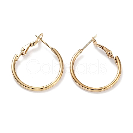 Ring 304 Stainless Steel Hoop Earrings for Women Men EJEW-B049-02A-G-1