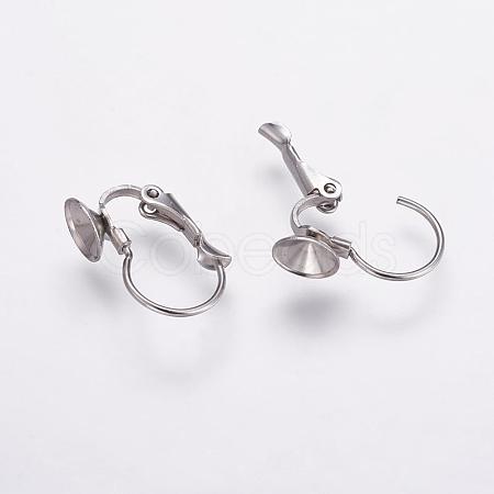 Tarnish Resistant 304 Stainless Steel Leverback Earring Findings STAS-K146-030-6mm-1