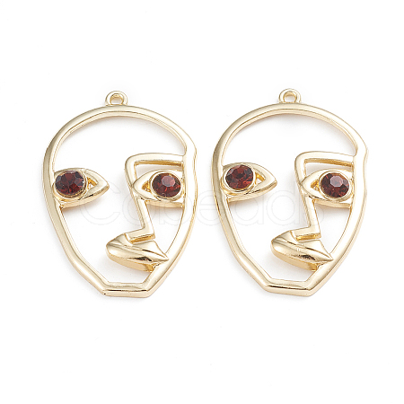 Alloy Open Back Bezel Pendants LS-PALLOY-I197-01G-1