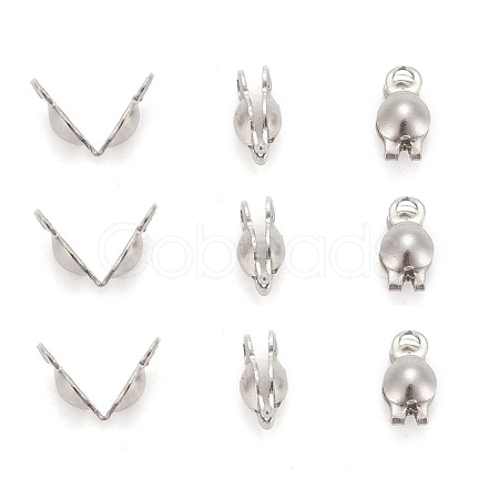 Tarnish Resistant Stainless Steel Bead Tips X-STAS-R061-05-1