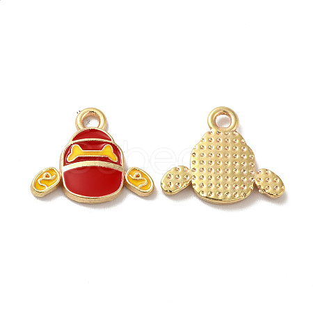 Rack Plating Alloy Enamel Charms ENAM-O050-03G-1