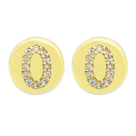 Brass Micro Pave Clear Cubic Zirconia Beads KK-T030-LA843-OX3-1