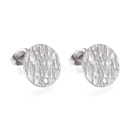 Non-Tarnish 304 Stainless Steel Stud Earring Findings X-STAS-M228-U01-01P-1