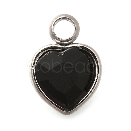 304 Stainless Steel with Rhinestone Pendants STAS-Q346-01P-05-1