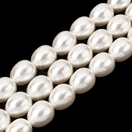 Electroplated Shell Pearl Beads Strands BSHE-B008-04-1