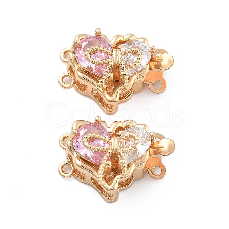 Brass Glass Box Clasps KK-B125-01G-02-1