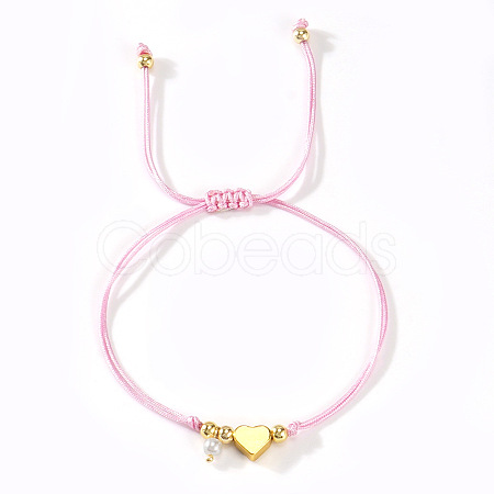 Imitation Pearl Charm Bracelets SI5748-8-1