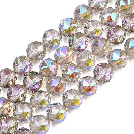 Transparent Electroplate Glass Beads Strands EGLA-N002-34C-B11-1