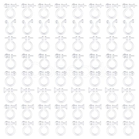 ARRICRAFT 80Pcs 8 Style Resin Clip-on Earring Findings FIND-AR0002-49-1