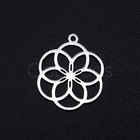 Tarnish Resistant 201 Stainless Steel Filigree Charms STAS-T049-T671-1-1