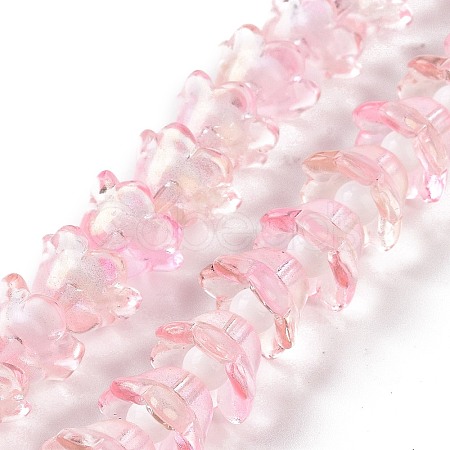Transparent Glass Beads Strands LAMP-H061-01D-04-1