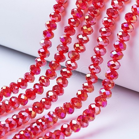 Electroplate Glass Beads Strands EGLA-A034-T8mm-B06-1