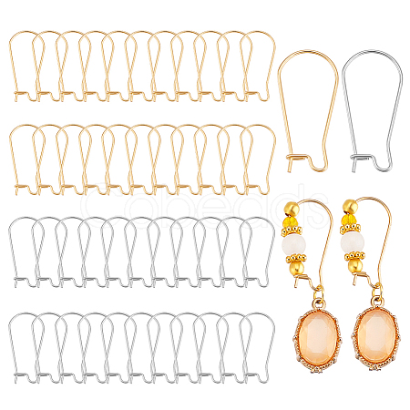 200Pcs 2 Colors 304 Stainless Steel Hoop Earrings STAS-PH0006-64-1