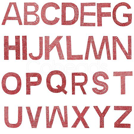 Glitter Hotfix Rhinestone Iron on Patches DIY-WH0183-09C-1