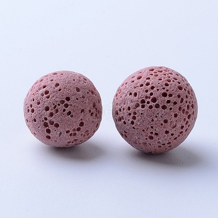 Unwaxed Natural Lava Rock Beads G-F325-16mm-19-1