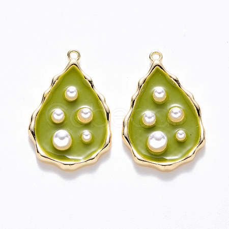 Brass Enamel Pendants KK-T049-053G-01-NF-1