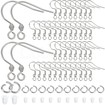 SOFPLATE 200Pcs 304 Stainless Steel Earring Hooks STAS-SP0001-43-1