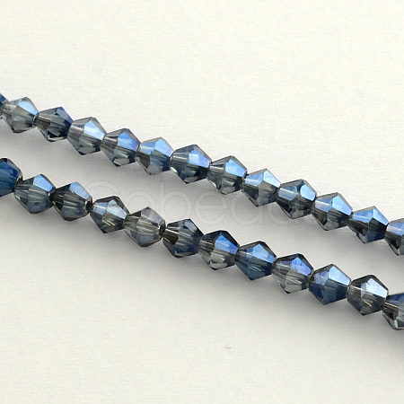 Electroplate Glass Bead Strands EGLA-R094-4mm-13-1