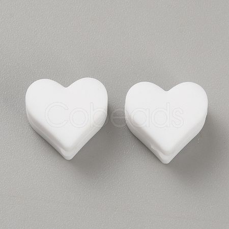 Heart Food Grade Eco-Friendly Silicone Beads LS-SIL-WH0013-56A-1
