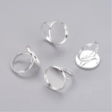 Adjustable Brass Pad Ring Bases X-KK-B021-S-1