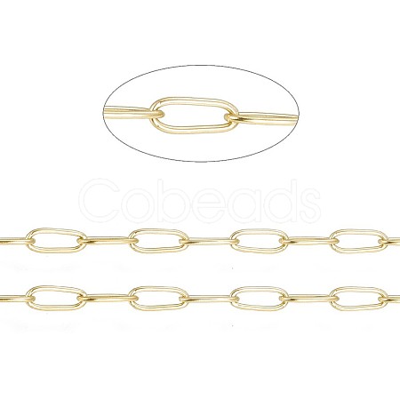 Ion Plating(IP) 304 Stainless Steel Paperclip Chains CHS-F010-01I-G-1
