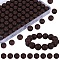 80Pcs Round Silicone Focal Beads, Chewing Beads For Teethers, DIY Nursing Necklaces Making, Coffee, 15mm, Hole: 2mm