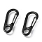 Zinc Alloy Rock Climbing Carabiners, Key Clasps, Electrophoresis Black, 31.5x14.5x7mm