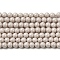 Cubic Zirconia Imitation Pearl Bead Strands, Round, Tan, 4mm, Hole: 0.7mm, about 94pcs/strand, 14.69''(37.3cm)