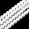 Shell Pearl Beads Strands, Round, White, 10~10.5mm, Hole: 1mm, about 39pcs/strand, 16.1 inch